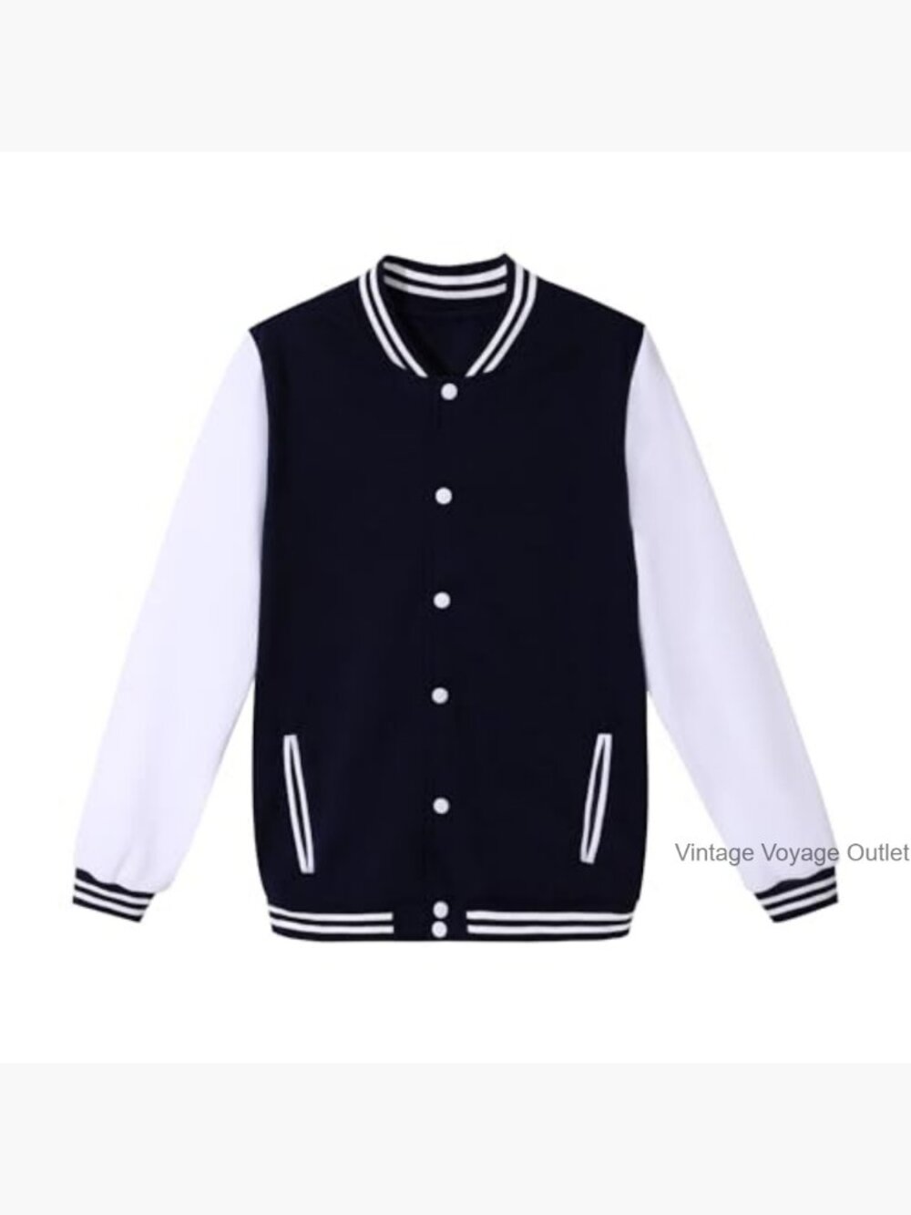 Unisex Varsity Baseball Jacket Long Sleeve Button Down Track Coat - Picture 3 of 7